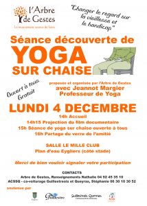 yoga sur chaise FOND BLANC